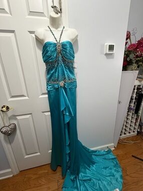 Prima Donna Platinum Collection Teal Dress size 8